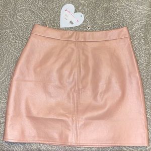 buddylove leather skirt blush size L NWT